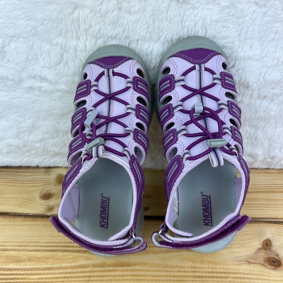 Khombu Girls Sizes 1 2 4 Hiking Water Shoes Sandals Closed Toe Purple Outdoor - Picture 10 of 14